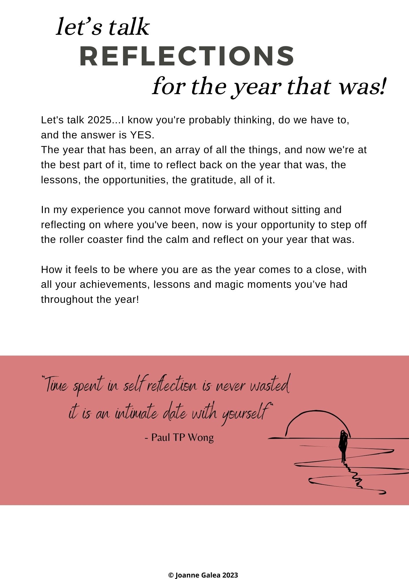 Reflections & Intentions 2025