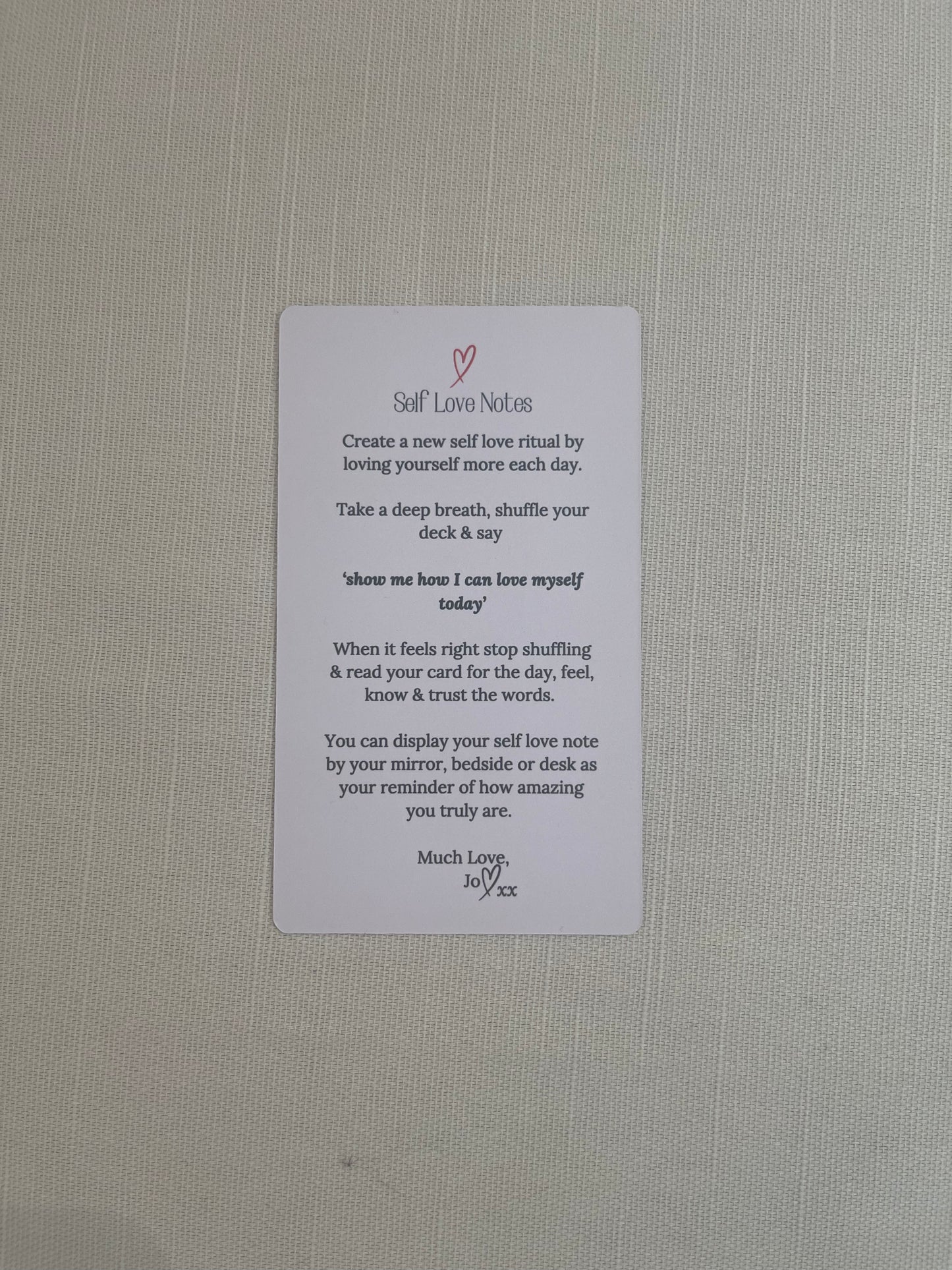 Self Love Notes - Affirmation Card Deck